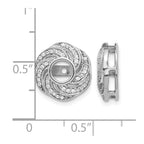 14k White Gold 1/4 carat Diamond Swirl Earring Jackets