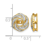 14k 1/4 carat Diamond Swirl Earring Jackets