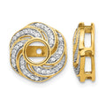 14k 1/4 carat Diamond Swirl Earring Jackets