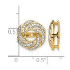 14k 1/3 carat Diamond Swirl Earring Jackets