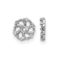 14k White Gold 1/20 carat AA Diamond Earring Jackets