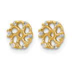 14k 1/20 carat AA Diamond Earring Jackets