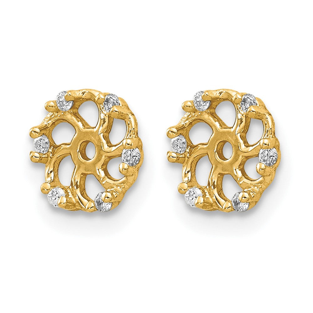 14k 1/20 carat AA Diamond Earring Jackets