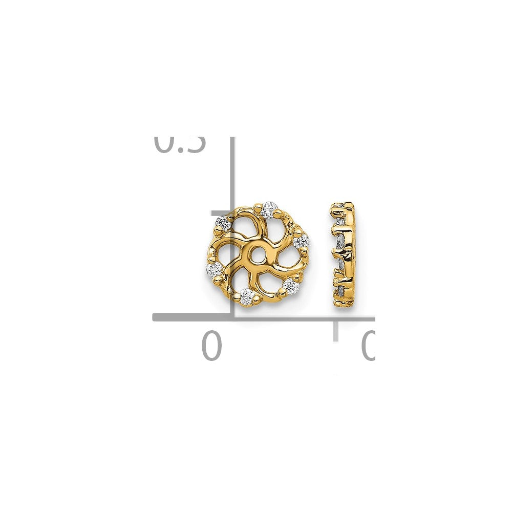 14k 1/20 carat AA Diamond Earring Jackets