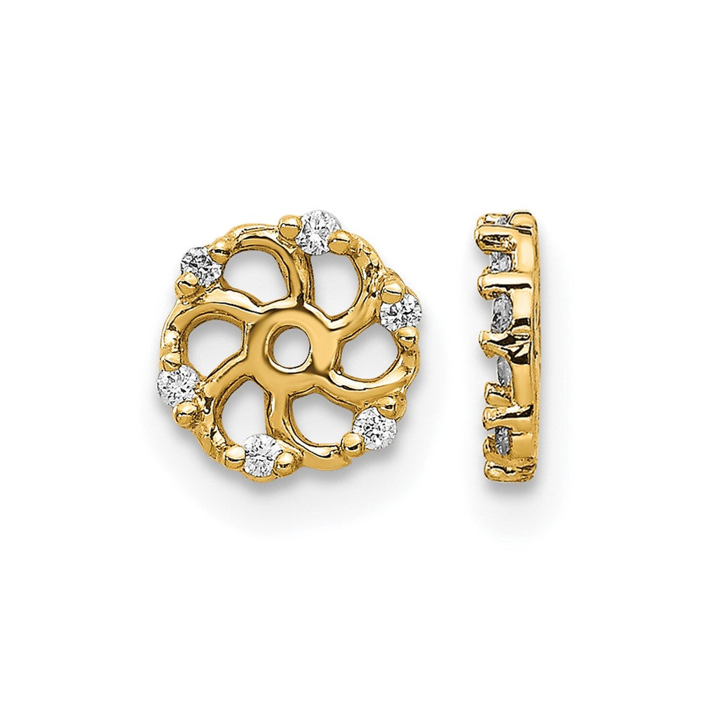 14k 1/20 carat AA Diamond Earring Jackets