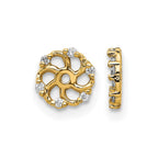 14k 1/20 carat AA Diamond Earring Jackets