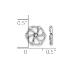 14k White Gold 1/5 carat AA Diamond Earring Jackets