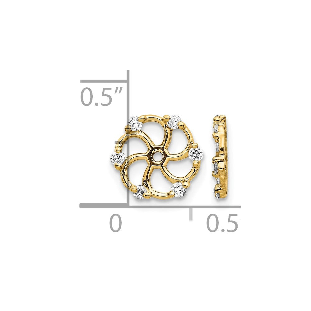 14ky Lab Grown Diamond VS/SI+ G+ Earring Jackets