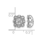 14k White Gold Fancy 1/10 carat Diamond Earring Jackets