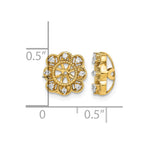 14k Fancy 1/10 carat Diamond Earring Jackets