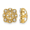 14k Fancy 1/10 carat Diamond Earring Jackets