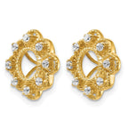 14k 1/4 carat Lab Grown Diamond VS/SI+ G+ with 4.4 mm Earring Jacket