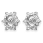 14k White Gold 1/4 carat AA Diamond Fancy Earring Jackets