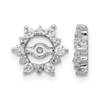 14k White Gold 1/4 carat AA Diamond Fancy Earring Jackets