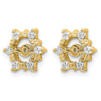 14k 1/4 carat AA Diamond Fancy Earring Jackets