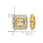 14k 1/2 carat Diamond Fancy Square Earring Jackets
