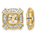 14k 1/2 carat Diamond Fancy Square Earring Jackets