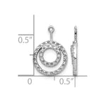 14k White Gold Double Circle Diamond Earring Jackets