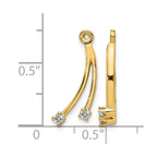 14k 2-Stone Dangle 1/8 carat Diamond Earring Jackets