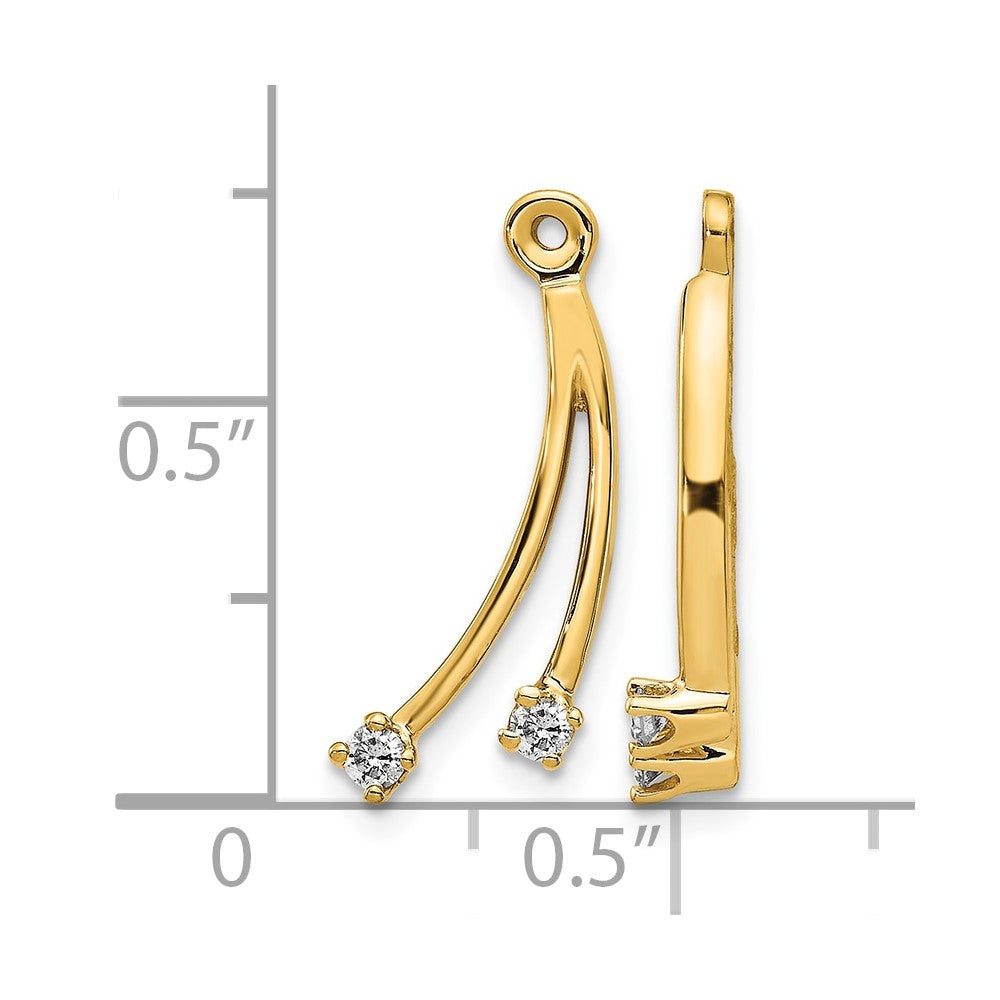 14ky Lab Grown Diamond VS/SI+ G+ Earring Jackets