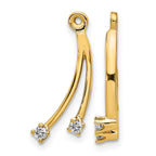 14k 2-Stone Dangle 1/8 carat Diamond Earring Jackets