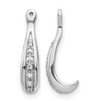 14k White Gold 1/20 carat Diamond Earring Jackets
