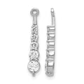 14k White Gold 5/8 carat Lab Grown Diamond VS/SI+ G+ Dangle Earring Jackets