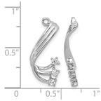 14k White Gold 1/5 carat AA Diamond Fancy Twist Earring Jackets