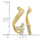 14k 1/5 carat AA Diamond Fancy Twist Earring Jackets