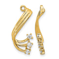 14k 1/5 carat AA Diamond Fancy Twist Earring Jackets