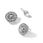 True Origin 14K White Gold 1/2 carat Lab Grown Diamond VS+ F+ for 5-5.5mm Studs Complete Earring Jackets