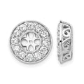 True Origin 14K White Gold 1 carat Lab Grown Diamond VS+ F+ for 5-5.5mm Studs Complete Earring Jackets