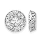 True Origin 14K White Gold 1 carat Lab Grown Diamond VS+ F+ for 5-5.5mm Studs Complete Earring Jackets