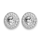 True Origin 14K White Gold 1/2 carat Lab Grown Diamond VS+ F+ for 5.5-6mm Studs Complete Earring Jackets