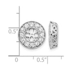 True Origin 14K White Gold 1 carat Lab Grown Diamond VS+ F+ for 5.5-6mm Studs Complete Earring Jackets