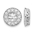 True Origin 14K White Gold 1 carat Lab Grown Diamond VS+ F+ for 5.5-6mm Studs Complete Earring Jackets