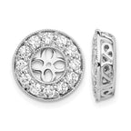 True Origin 14K White Gold 1 carat Lab Grown Diamond VS+ F+ for 5.5-6mm Studs Complete Earring Jackets
