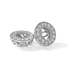 True Origin 14K White Gold 1 carat Lab Grown Diamond VS+ F+ for 6-6.5mm Studs Complete Earring Jackets