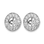 True Origin 14K White Gold 1 1/4 carat Lab Grown Diamond VS+ F+ for 6-6.5mm Studs Complete Earring Jackets