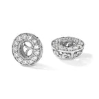 True Origin 14K White Gold 1 1/4 carat Lab Grown Diamond VS+ F+ for 6-6.5mm Studs Complete Earring Jackets