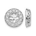 True Origin 14K White Gold 1 1/4 carat Lab Grown Diamond VS+ F+ for 6-6.5mm Studs Complete Earring Jackets