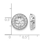 True Origin 14K White Gold 1/2 carat Lab Grown Diamond VS+ F+ for 6.5-7mm Studs Complete Earring Jackets