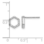 True Origin 14K White Gold 1/5 carat Lab Grown Diamond VS+ F+ Complete Hexagon Post Earrings