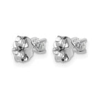 14k White Gold 1/5 carat Lab Grown Diamond VS+ F+ Round Complete Four Prong Heavyweight Stud Earrings