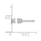 14k White Gold 1/5 carat Lab Grown Diamond VS+ F+ Round Complete Four Prong Heavyweight Stud Earrings