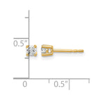 14k 1/5 carat Certified Lab Grown Diamond VS+ F+ Round Complete Four Prong Heavyweight Stud Earrings