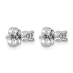 14k White Gold 1/4 carat Certified Lab Grown Diamond VS+ F+ Round Complete Four Prong Heavyweight Stud Earrings