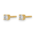 14k 1/4 carat Certified Lab Grown Diamond VS/SI+ G+ Round Complete Four Prong Heavyweight Stud Earrings