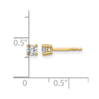 14k 1/4 carat Lab Grown Diamond VS/SI+ G+ Round Complete Four Prong Heavyweight Stud Earrings