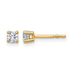14k 1/4 carat Lab Grown Diamond VS/SI+ G+ Round Complete Four Prong Heavyweight Stud Earrings
